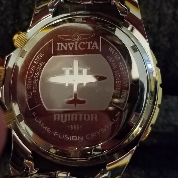 Invicta Aviator Quartz Watch - Gold/Silver Tone - Picture 3 of 3